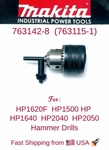 Makita 763142-8 (763115-1) 1/2" Chuck + Key For HP1620F HP1640 HP1500 HP2040 /50. Fixed Price $34.95.