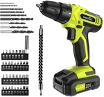 Cordless Drill - 20V With Battery & Charger, Impact Green. Fixed Price $51.99.