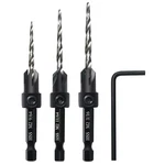 Aimlentool Countersink Drill Set, 3PCS Tapered Bits, M2. Fixed Price $16.85.