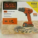 Black+decker 20V Max Cordless Drill / Driver With 30-PIECE Accessories Tool -new. Fixed Price $69.99.