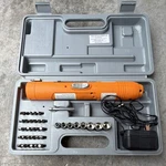 Chicago Electric Cordless Mini Drill/driver Set 110V Orange W/ Bits & Charger. Fixed Price $17.45.