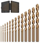 Macxcoip Cobalt Drill Bit Set, 13PCS M35 High Speed Steel Jobber Length.... Fixed Price $15.30.