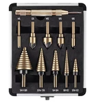 Aimlentool 11PCS Step Drill Set Titanium Hss Countersink Kit. Fixed Price $48.99.