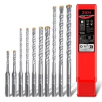 Zkh 10 Pcs Sds Plus Bits Set, (3/16'',1/4'',5/16'',3/8",1/2"), Carbide Tipped.... Fixed Price $34.32.