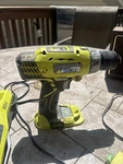 Ryobi P214 18V Drill, P4221TH Grinder, P117 Charger /battery. Fixed Price $120.00.