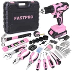 Fastpro 177-PIECE 20V Pink Cordless Lithium-ion Drill Driver And Home. Fixed Price $133.99.