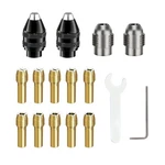 Drill Chuck Collet Set For Dremel, 16PCS 0.8-3.2MM Replacement 4486 Keyle. Fixed Price $12.80.