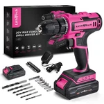 Lithitech 20V Cordless Drill Set For Women With 2.0AH L901-PINK. Fixed Price $46.06.
