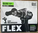 Flex FX1271T-Z 24V, 1/2" 2-SPEED Hammer Drill Driver With Turbo Mode (bare Tool). Fixed Price $99.00.