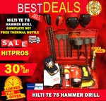 Hilti Te 75 Hammer Drill, Preowned, Free Bits & Extras, Fast Ship. Fixed Price $1599.99.