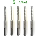 5 Pc Set Of Sds Plus 1/4" Diameter Long Carbide Tip Hammer Drill Bit SCT-888. Fixed Price $9.50.